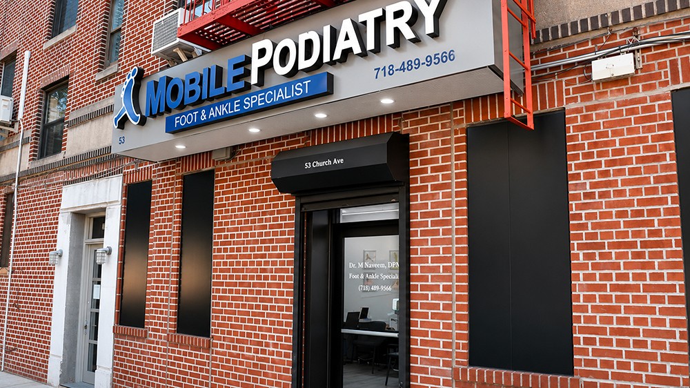 Mobile Podiatry storefront at 53 Church Avenue in Brooklyn